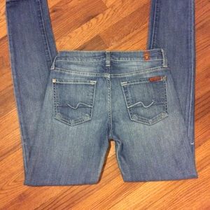 7 For All Mankind Distressed Medium Denim Jeans 24